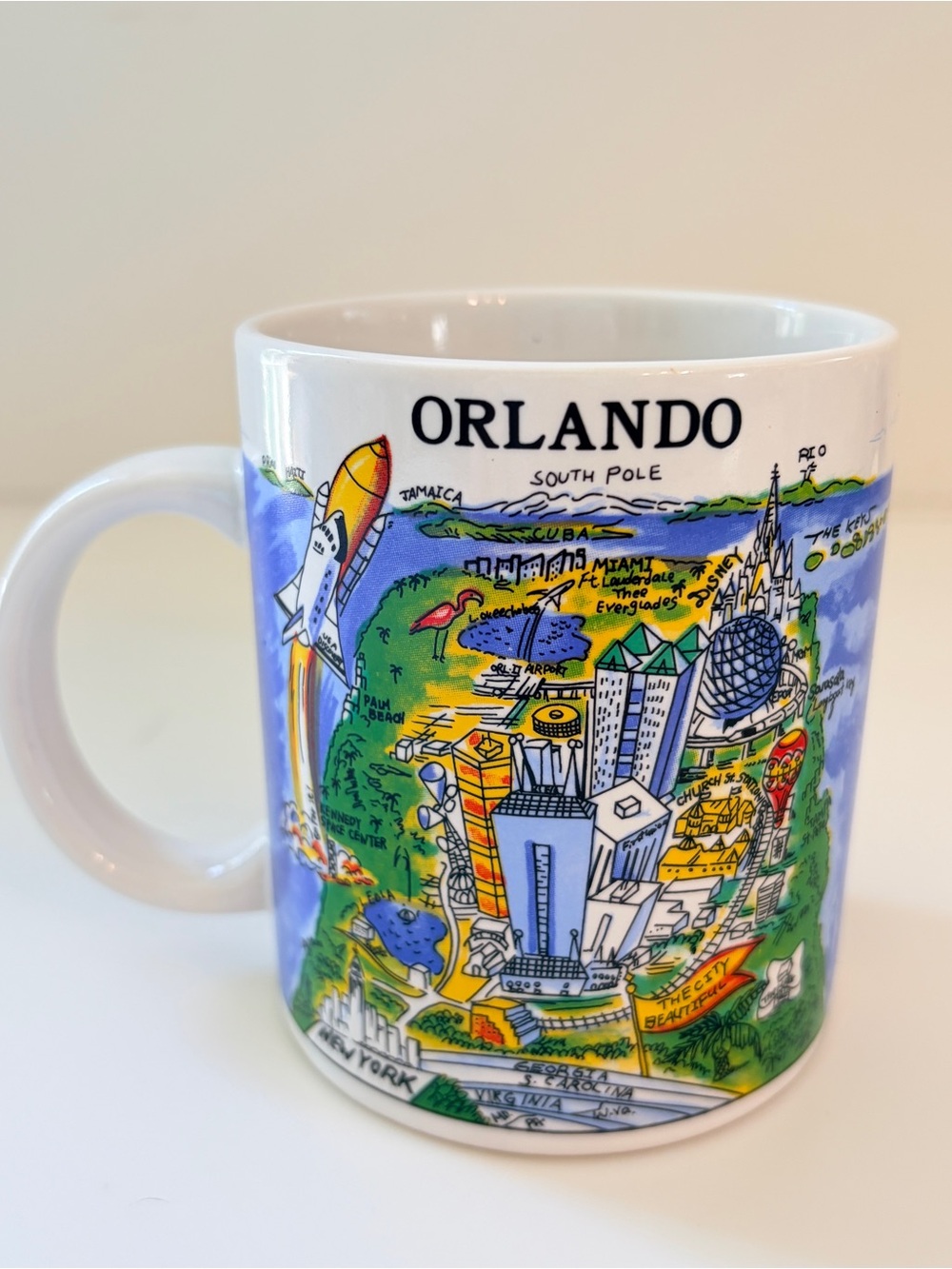 Vtg Orlando View of The World Coffee Mug City Cup Florida